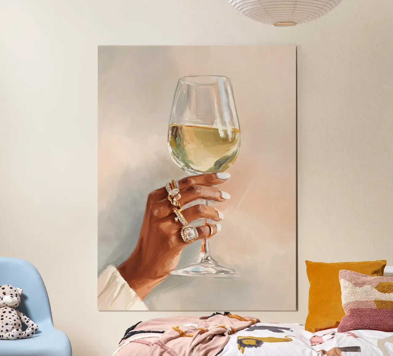 Toast to Luxury poster con telaio in legno da Gypsy Galleria