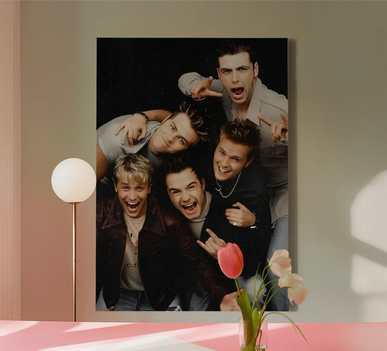 Westlife tela con Cornice a cassetta da Low poly art