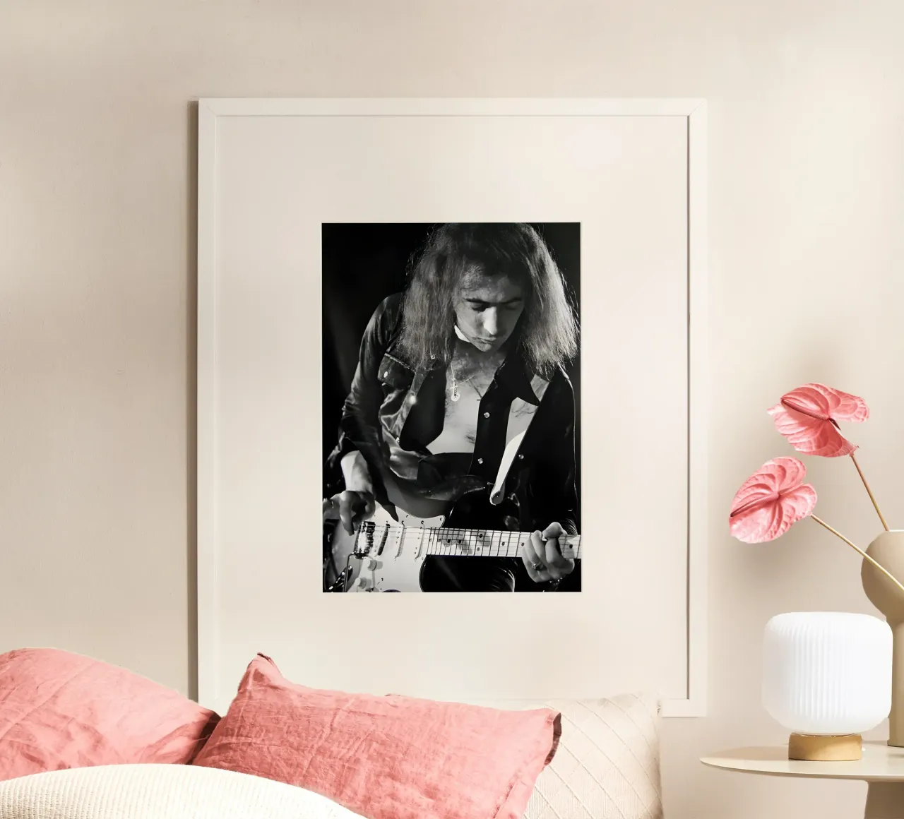 Ritchie Blackmore poster con telaio in legno da Low poly art