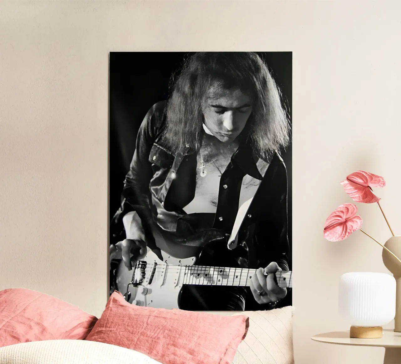 Ritchie Blackmore poster con telaio in legno da Low poly art