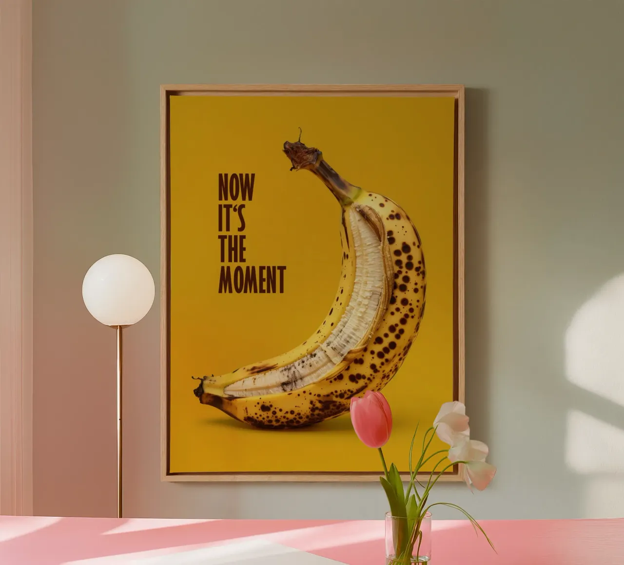 Now It's The Moment | Vergankelijkheid en het perfecte moment canvas met Baklijst van Autofocus