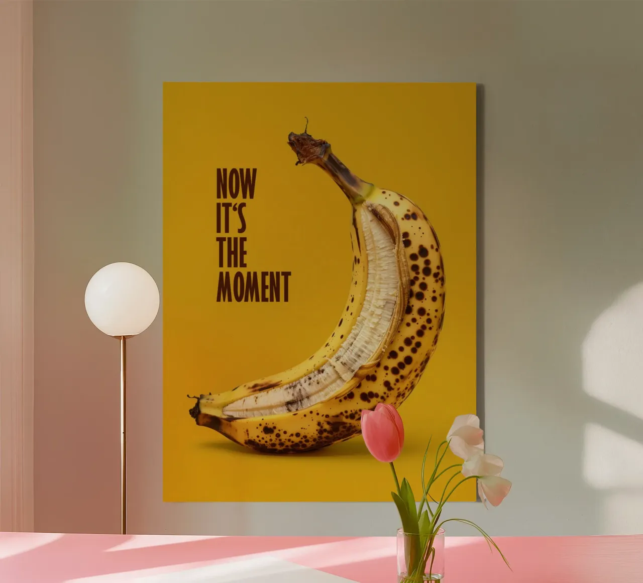 Now It's The Moment | Vergankelijkheid en het perfecte moment canvas met Baklijst van Autofocus