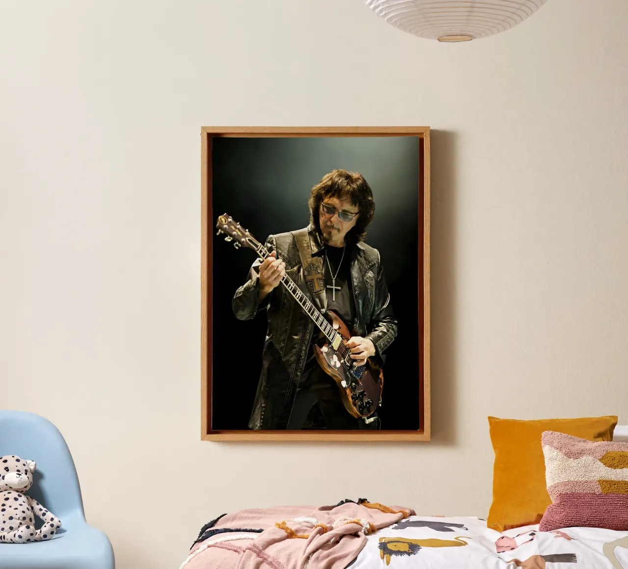Tony lommi lienzo con Marco flotante de Low poly art