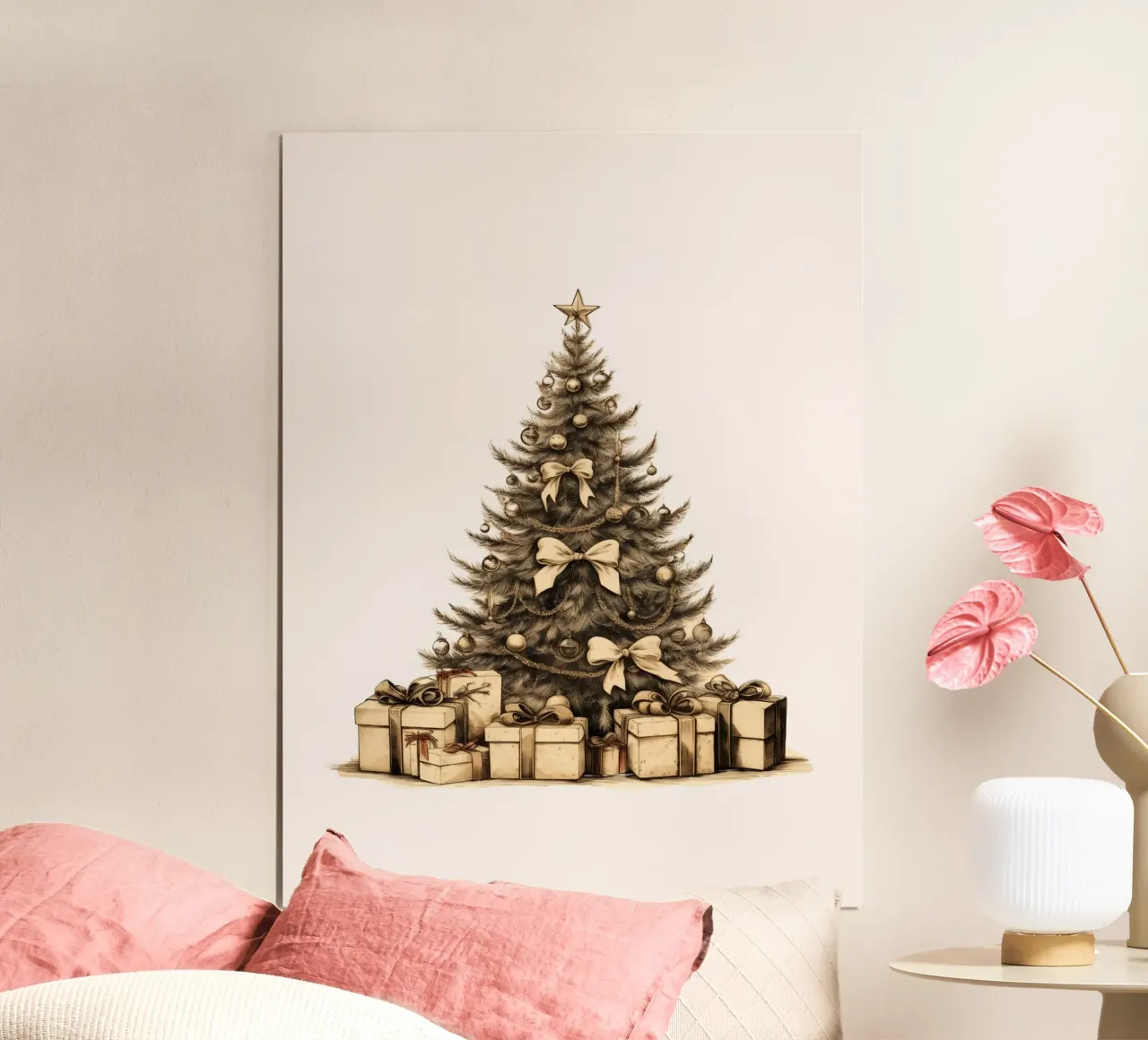 Albero di Natale vintage | Albero di Natale elegante poster da Casa Calm