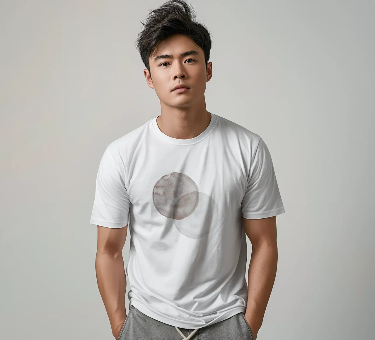 Terracotta and Beige Circles - Boho Tranquil Minimalism t-shirt da pierosvisuals