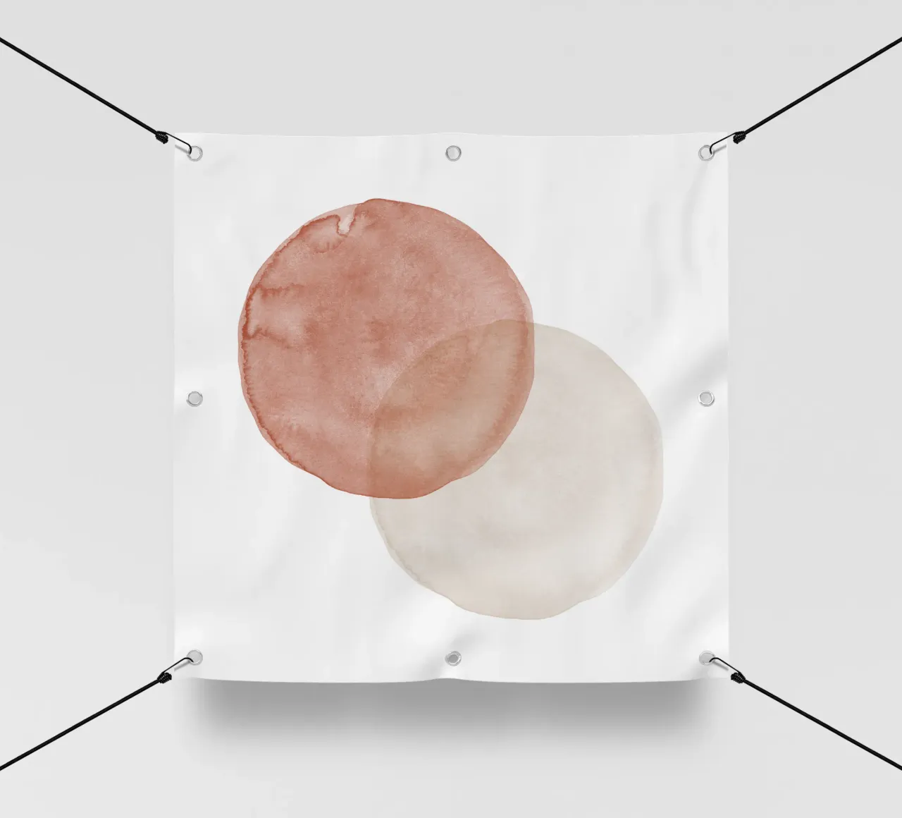 Terracotta and Beige Circles - Boho Tranquil Minimalism telo in pvc da pierosvisuals