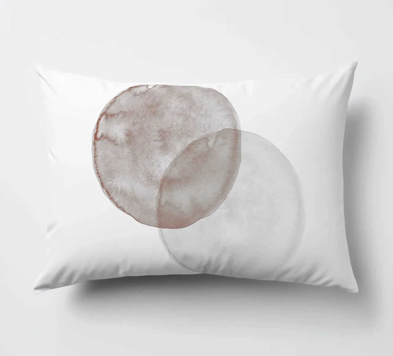 Terracotta and Beige Circles - Boho Tranquil Minimalism cuscino da pierosvisuals