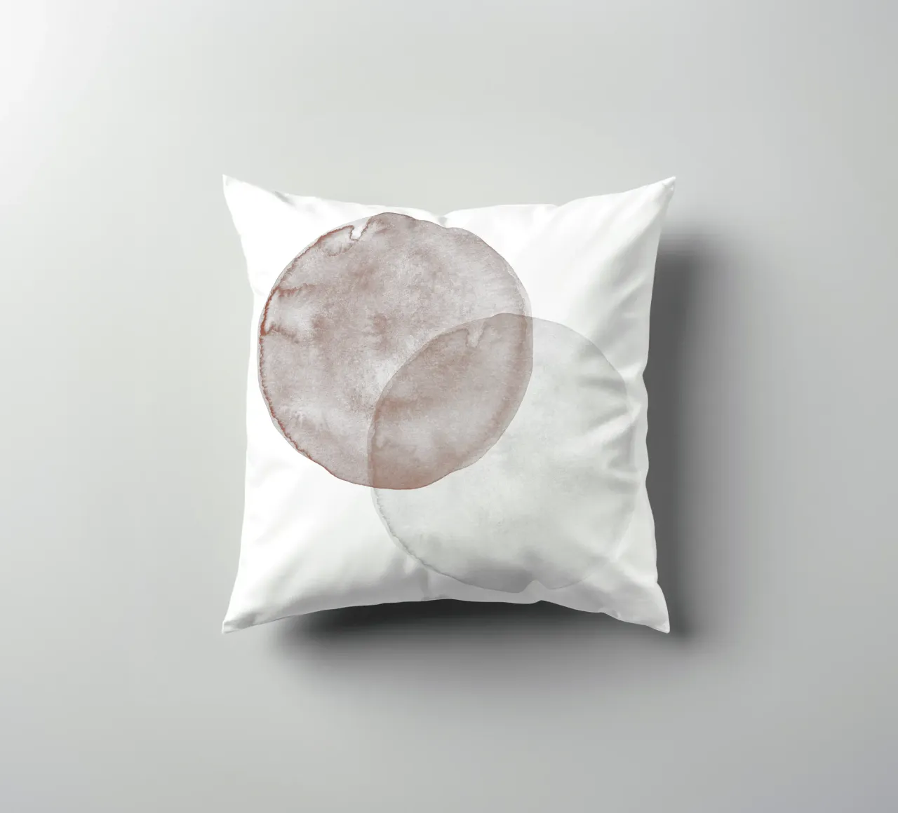 Terracotta and Beige Circles - Boho Tranquil Minimalism cuscino da pierosvisuals