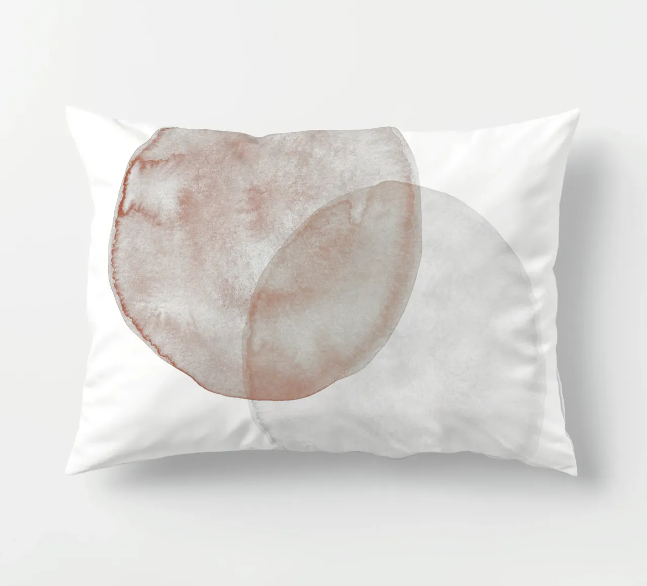 Terracotta and Beige Circles - Boho Tranquil Minimalism cuscino da pierosvisuals