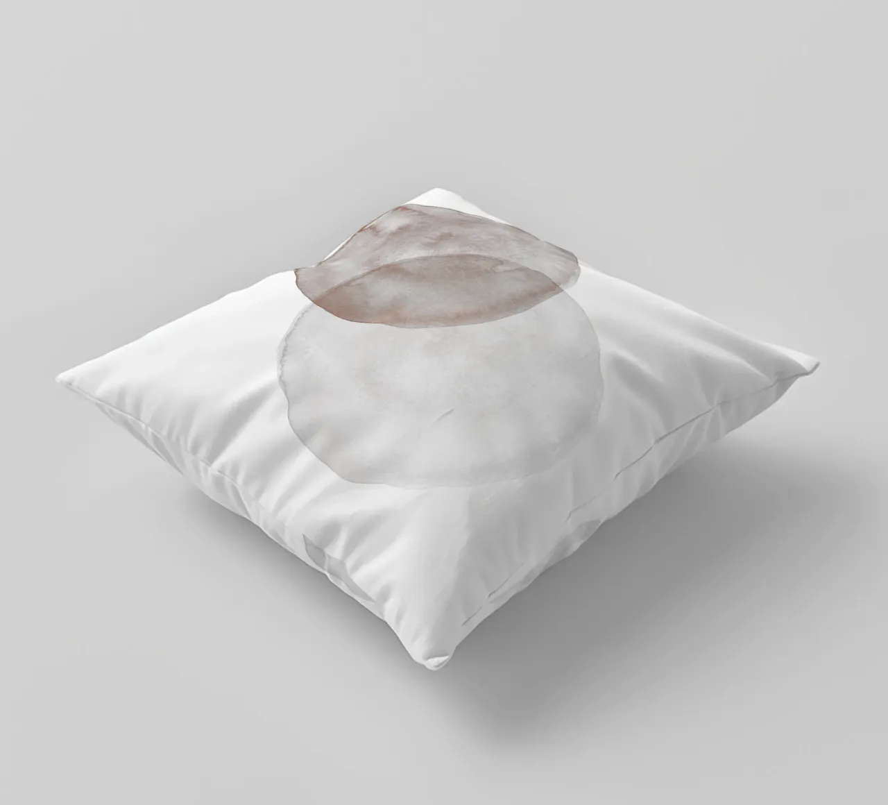 Terracotta and Beige Circles - Boho Tranquil Minimalism cuscino da pierosvisuals