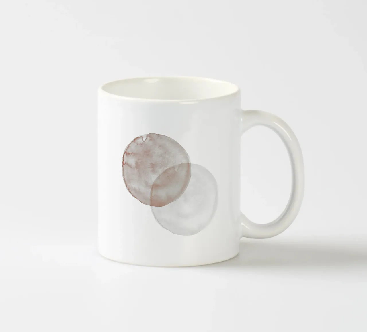 Terracotta and Beige Circles - Boho Tranquil Minimalism tazza in ceramica da pierosvisuals