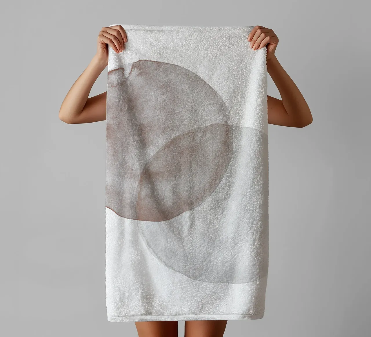 Terracotta and Beige Circles - Boho Tranquil Minimalism asciugamano da bagno da pierosvisuals