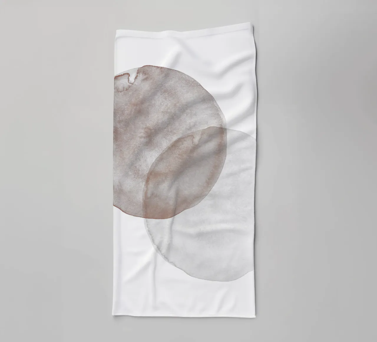 Terracotta and Beige Circles - Boho Tranquil Minimalism asciugamano da bagno da pierosvisuals