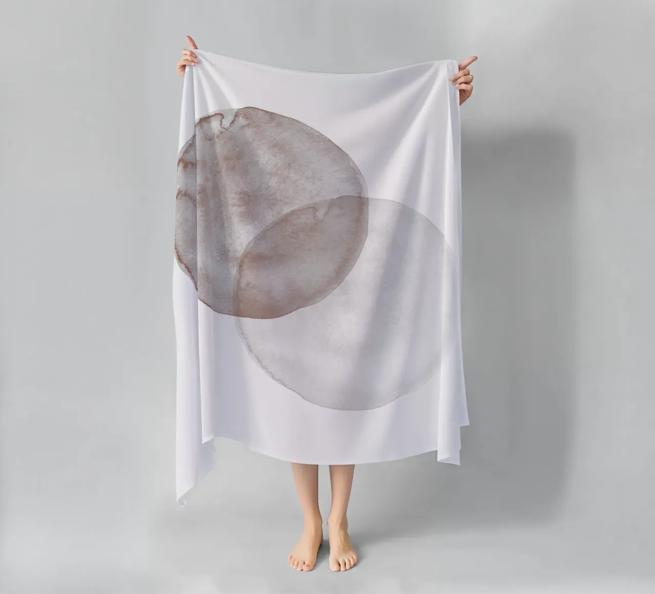Terracotta and Beige Circles - Boho Tranquil Minimalism telo mare da pierosvisuals