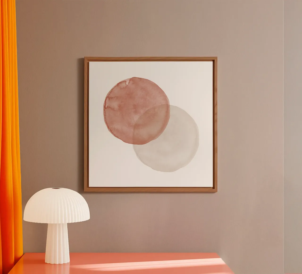 Terracotta and Beige Circles - Boho Tranquil Minimalism alluminio dibond da pierosvisuals