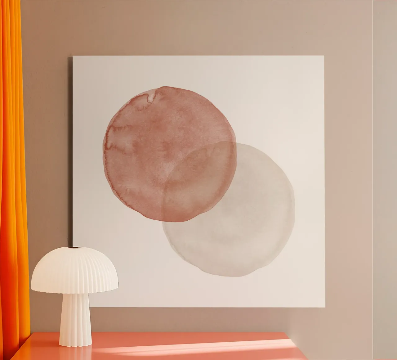 Terracotta and Beige Circles - Boho Tranquil Minimalism alluminio dibond da pierosvisuals
