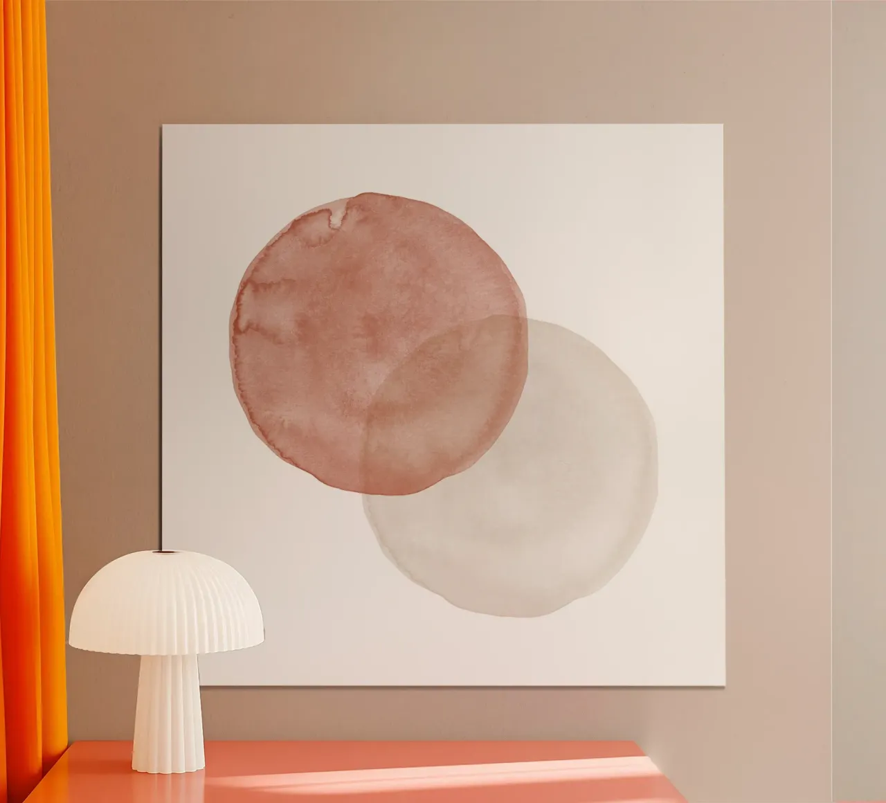 Terracotta and Beige Circles - Boho Tranquil Minimalism carta hahnemühle da pierosvisuals