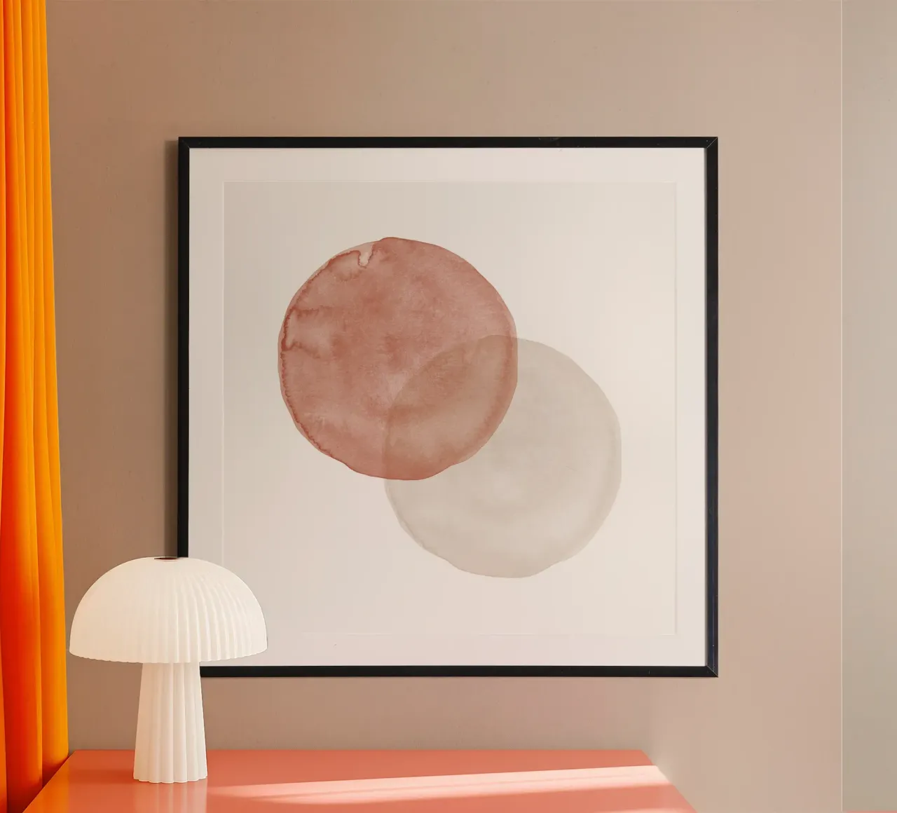Terracotta and Beige Circles - Boho Tranquil Minimalism carta hahnemühle da pierosvisuals