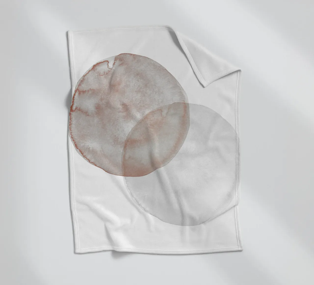 Terracotta and Beige Circles - Boho Tranquil Minimalism coperta in pile da pierosvisuals