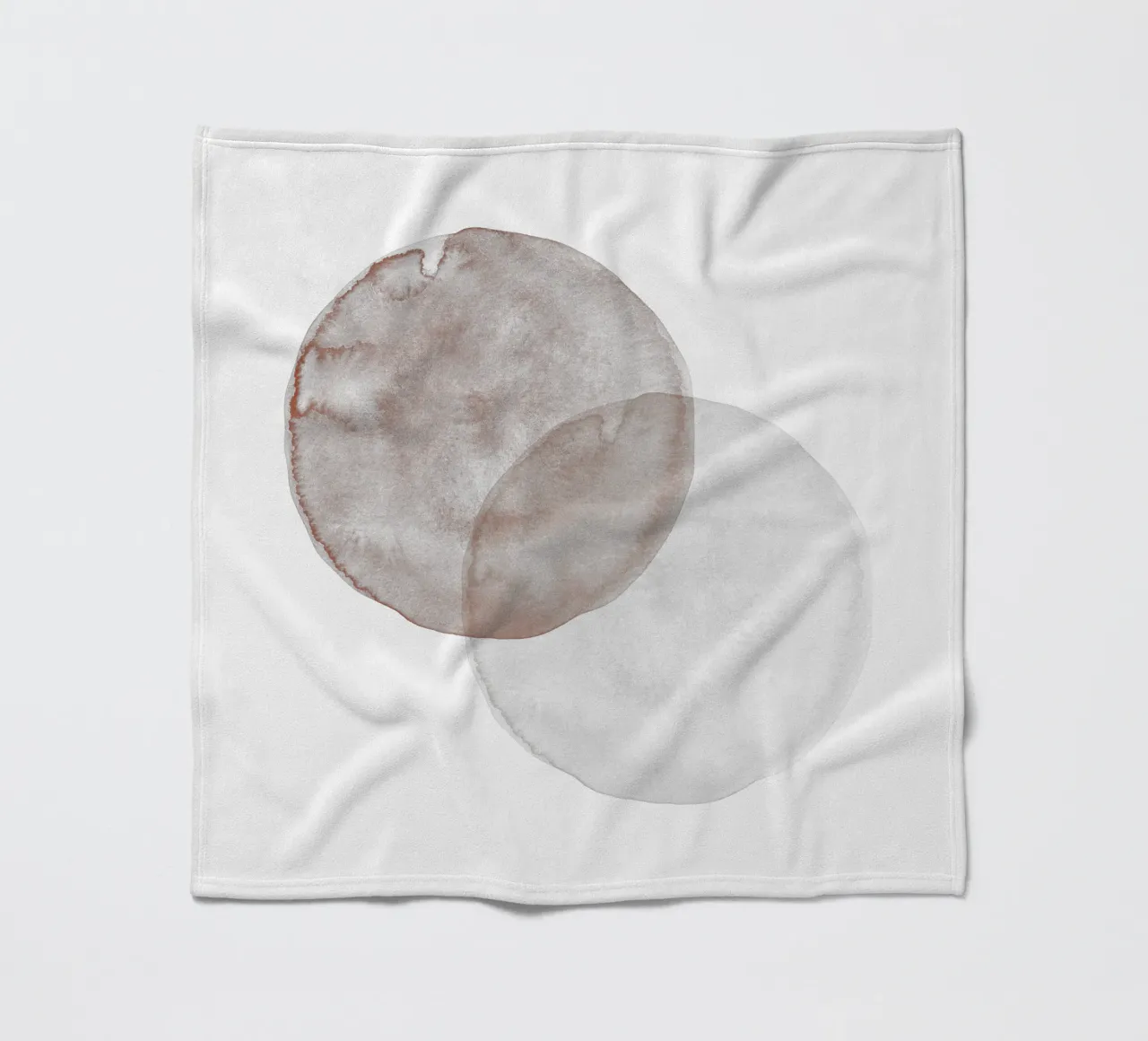 Terracotta and Beige Circles - Boho Tranquil Minimalism coperta in pile da pierosvisuals