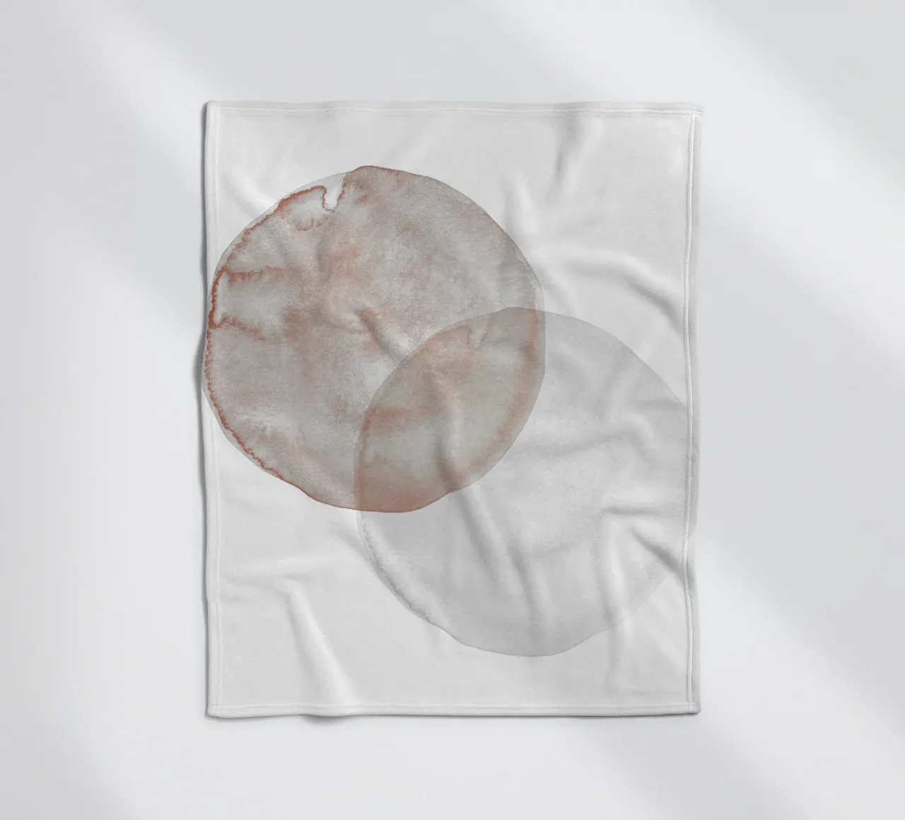 Terracotta and Beige Circles - Boho Tranquil Minimalism coperta in pile da pierosvisuals