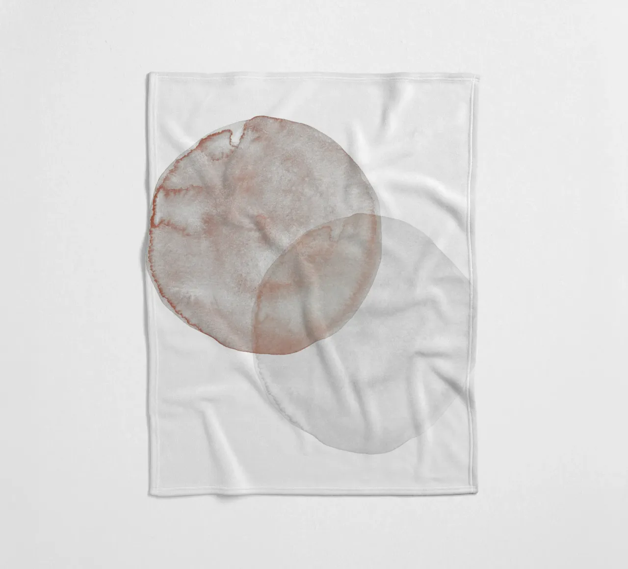 Terracotta and Beige Circles - Boho Tranquil Minimalism coperta in pile da pierosvisuals