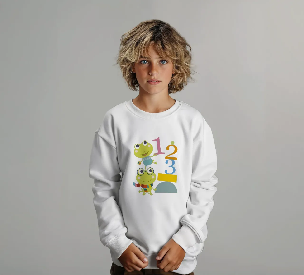 Gioco dei numeri di Froggy felpa bambino da JaySan Studio