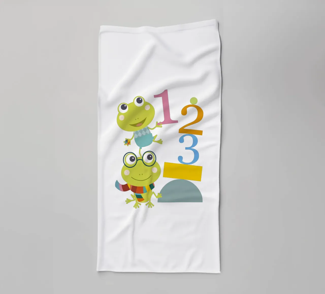 Gioco dei numeri di Froggy asciugamano da bagno da JaySan Studio