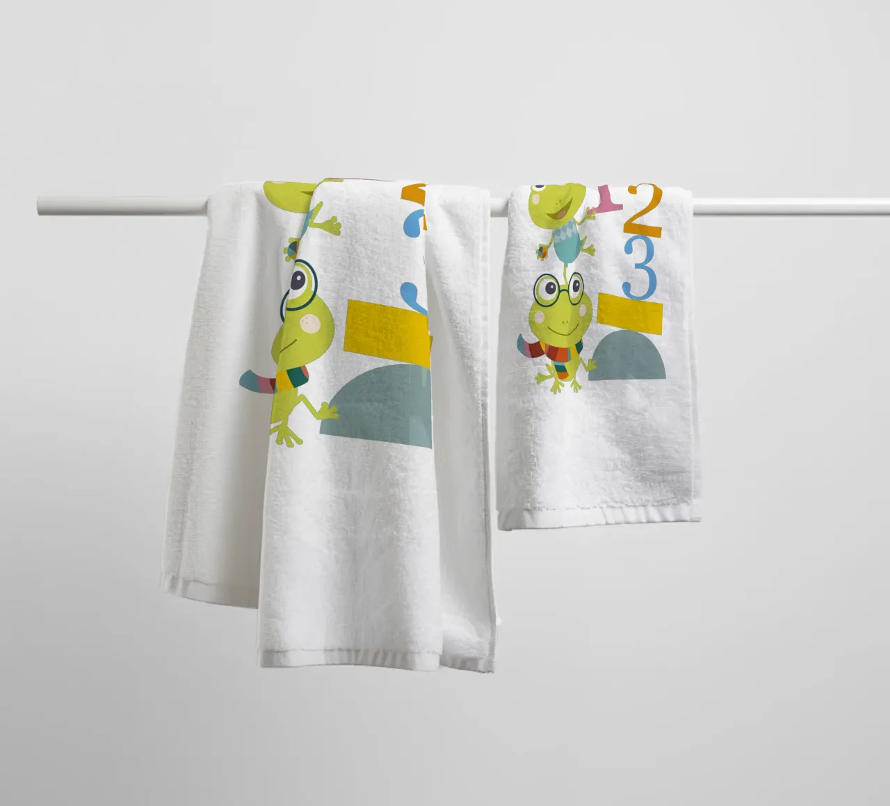 Gioco dei numeri di Froggy asciugamano da bagno da JaySan Studio