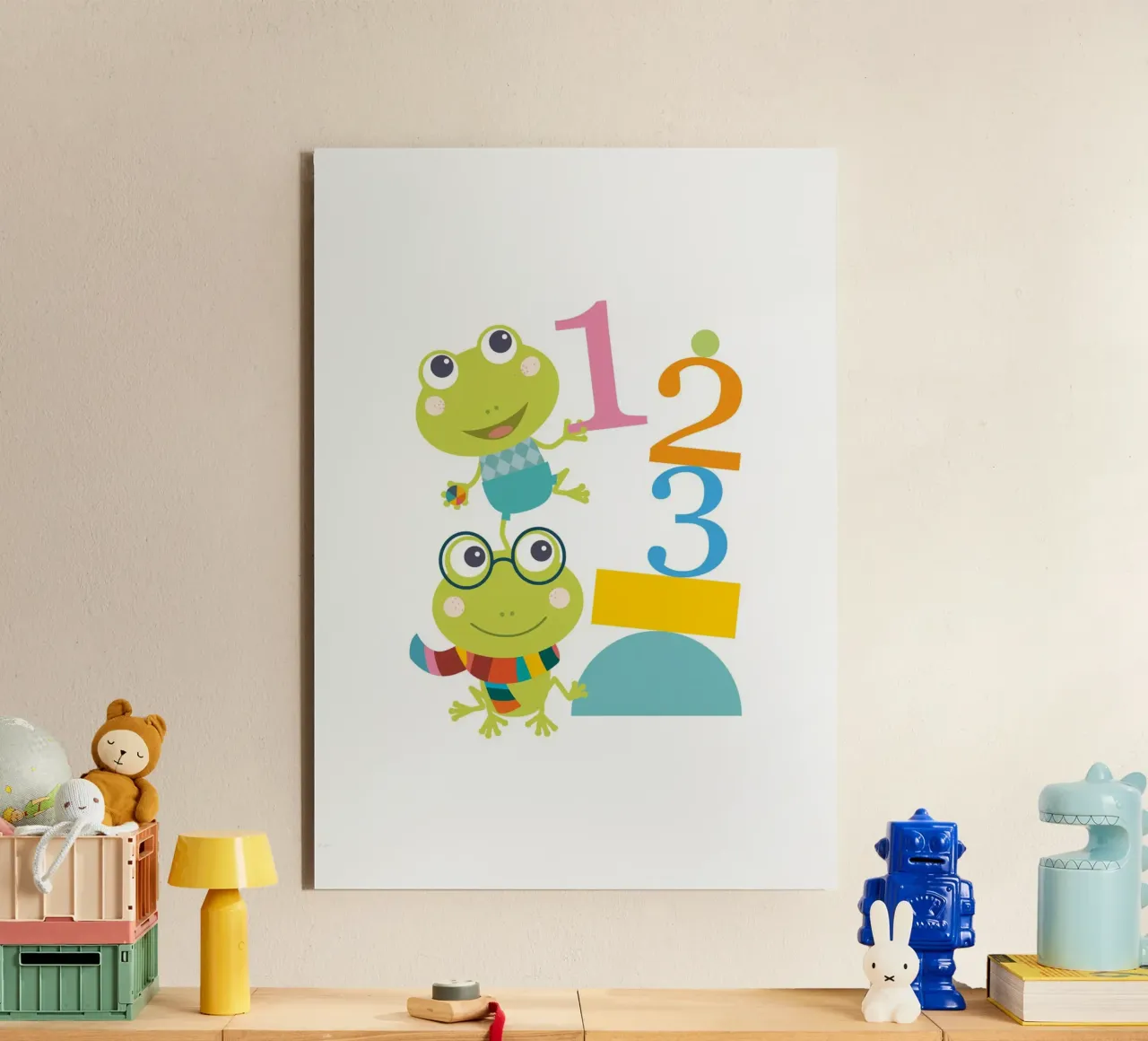 Gioco dei numeri di Froggy alluminio dibond da JaySan Studio