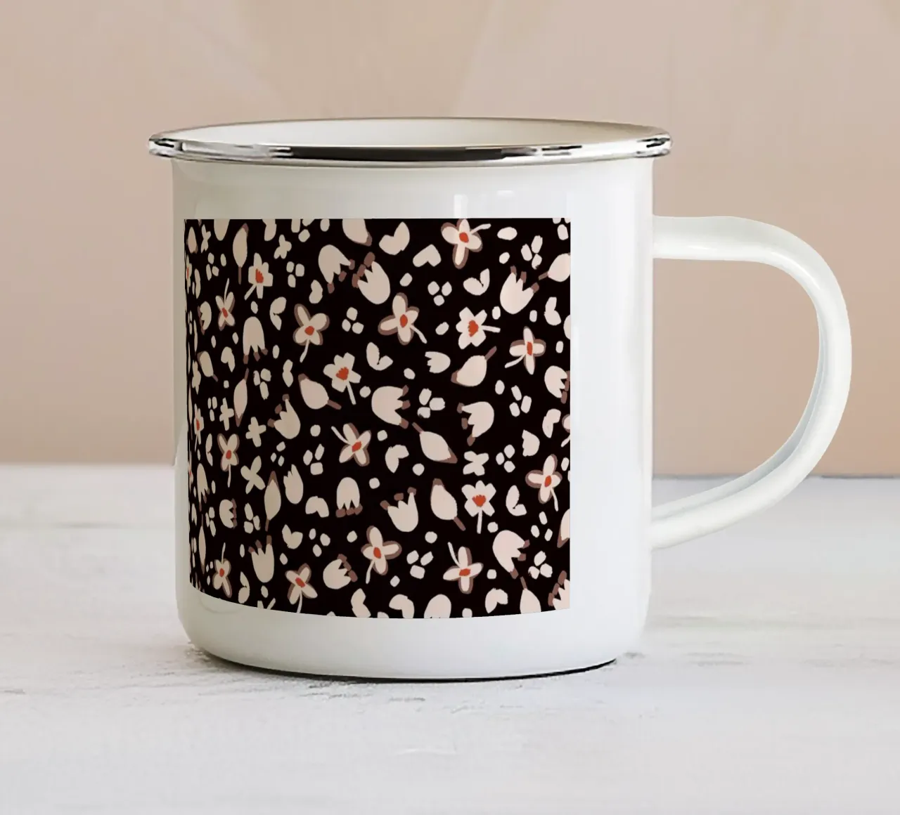 Flower Pattern No 37 tazza in smalto da treechild