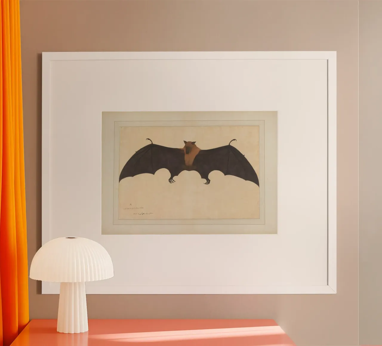Illustrazione di pipistrello vintage: Arte da parete Dark Academia poster da vintagepod