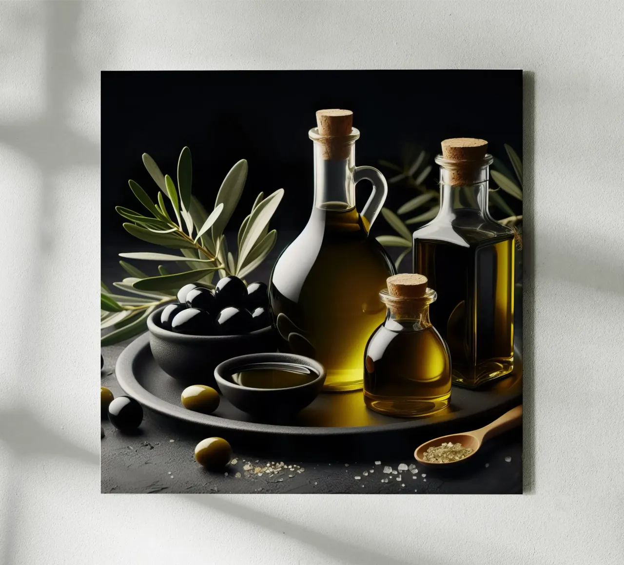 Natura morta di olio d'oliva tela con Cornice a cassetta da 🥩 The tasty wall