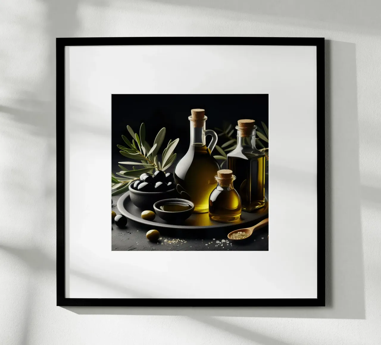 Natura morta di olio d'oliva poster da 🥩 The tasty wall