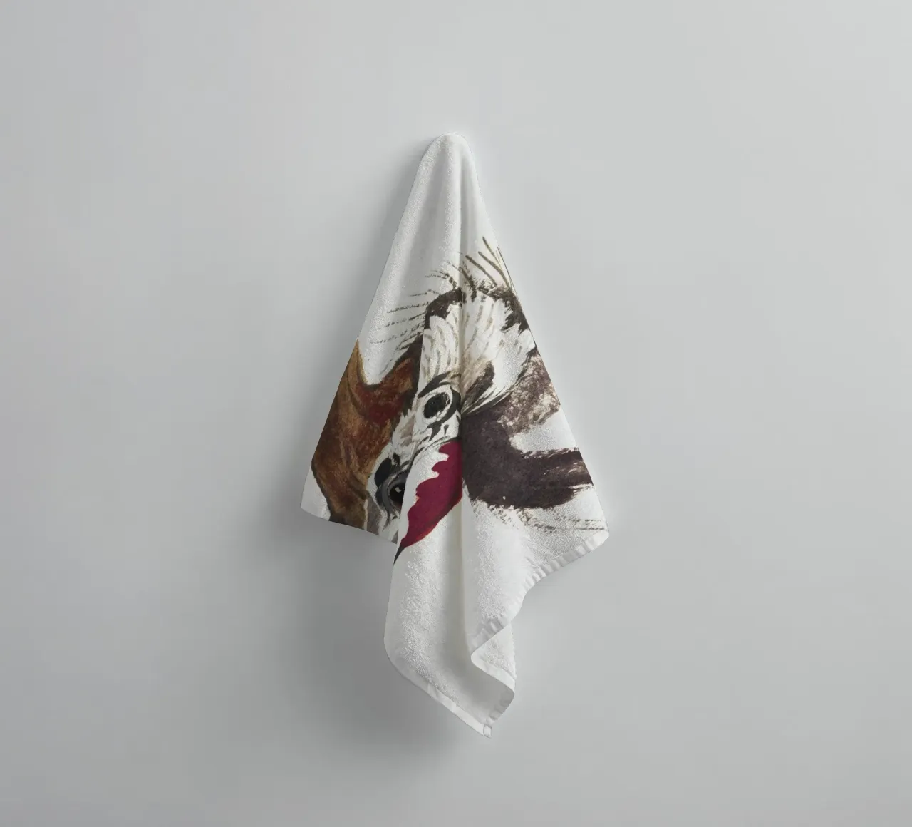 Head of a Helmeted Guineafowl asciugamano da bagno da vintageshop