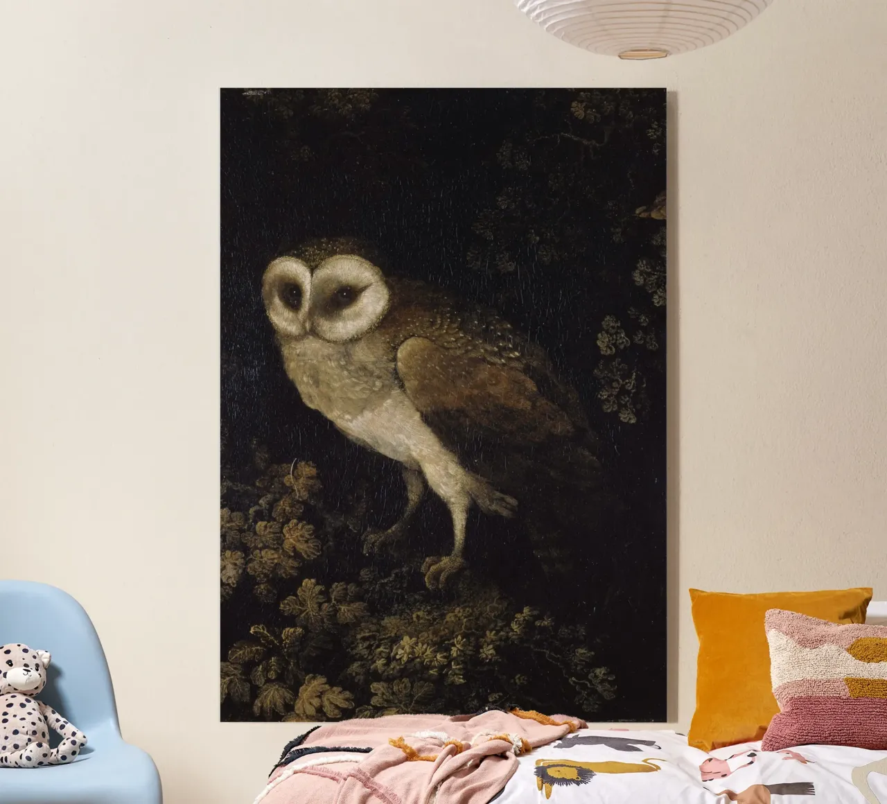 Barbagianni vintage: arte di Moody Dark Academia plexiglass da vintagepod