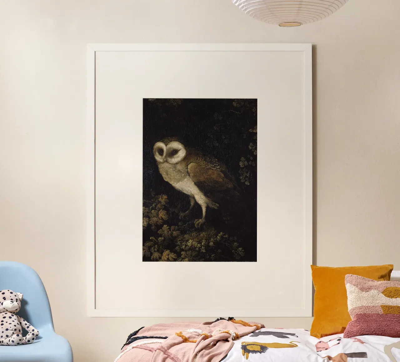 Barbagianni vintage: arte di Moody Dark Academia poster con telaio in alluminio da vintagepod