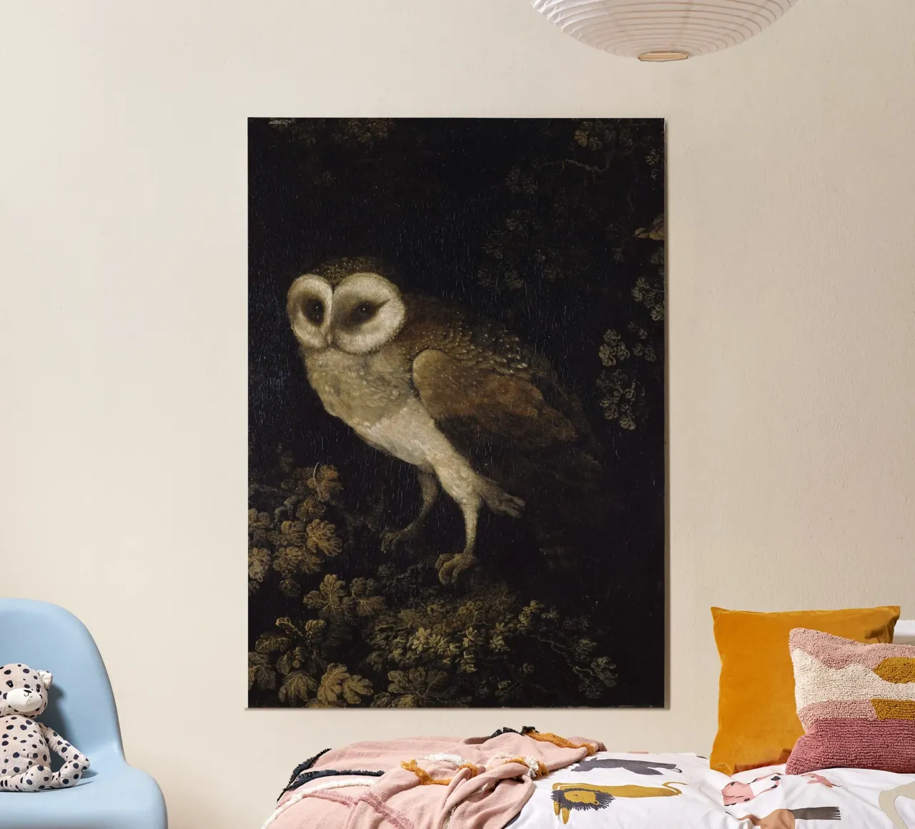 Barbagianni vintage: arte di Moody Dark Academia poster con telaio in alluminio da vintagepod
