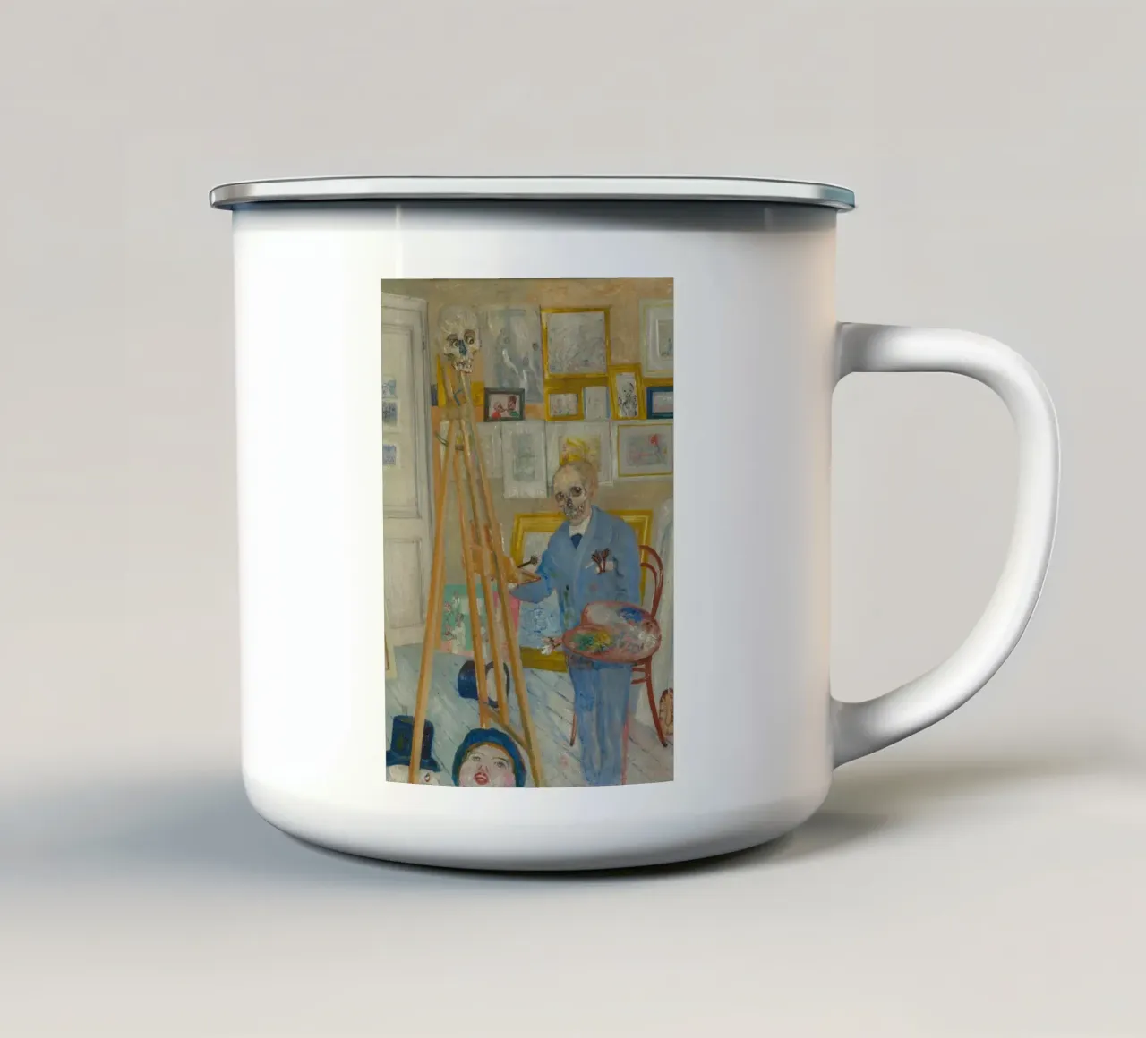 James Ensor, Pittore Scheletro Arte, Poster Espressionismo tazza in smalto da vintagepod