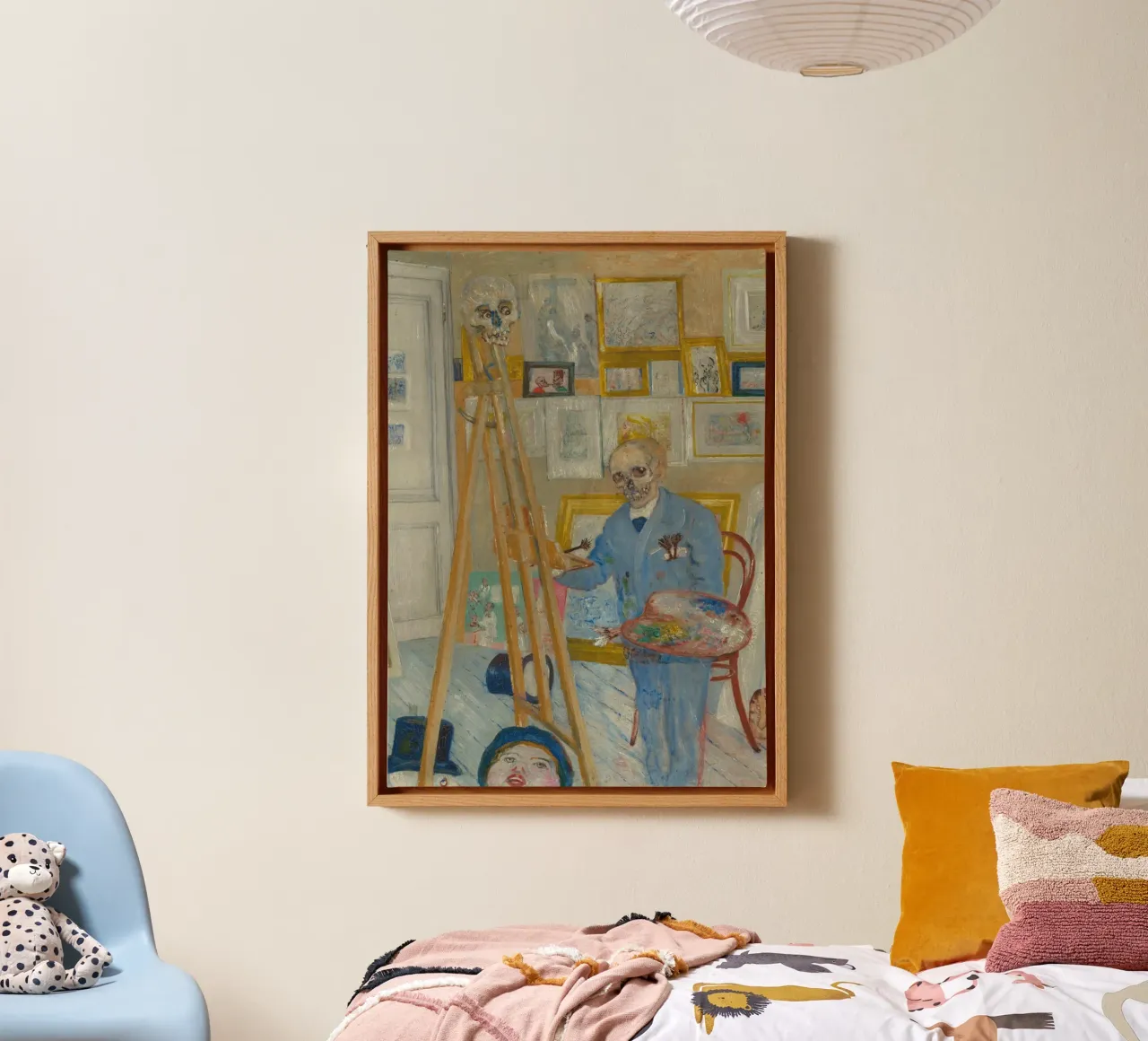 James Ensor, Pittore Scheletro Arte, Poster Espressionismo tela con Cornice a cassetta da vintagepod