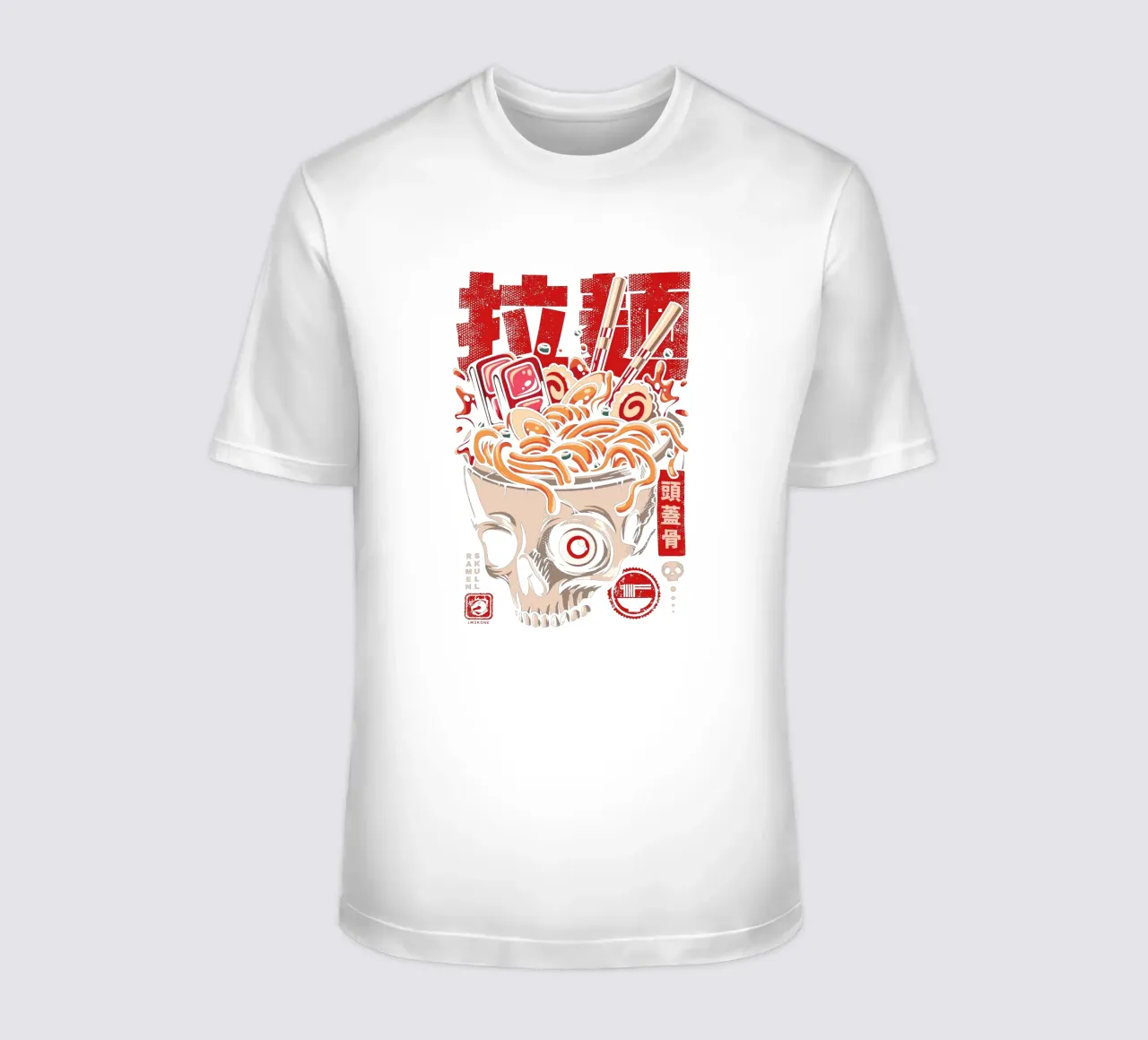 Tagliatelle di ramen con teschio t-shirt da LM2KONE