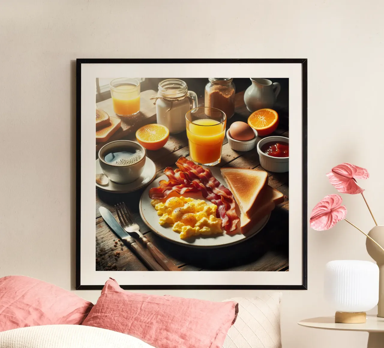 colazione all'inglese poster con telaio in plastica da 🥩 The tasty wall