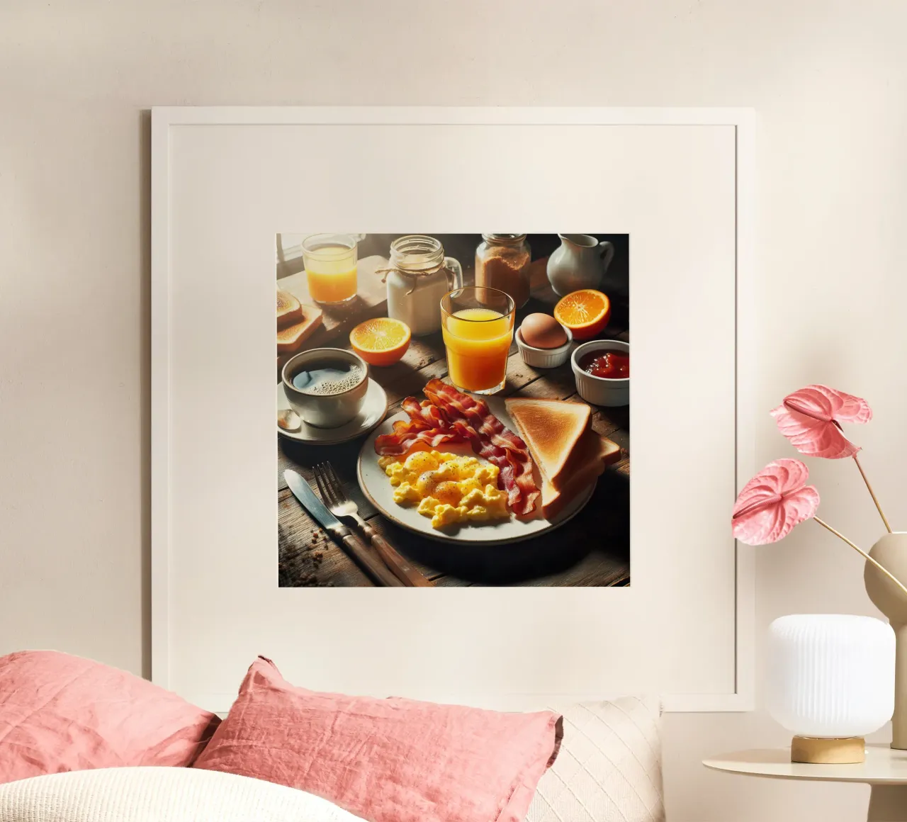 colazione all'inglese poster con telaio in plastica da 🥩 The tasty wall