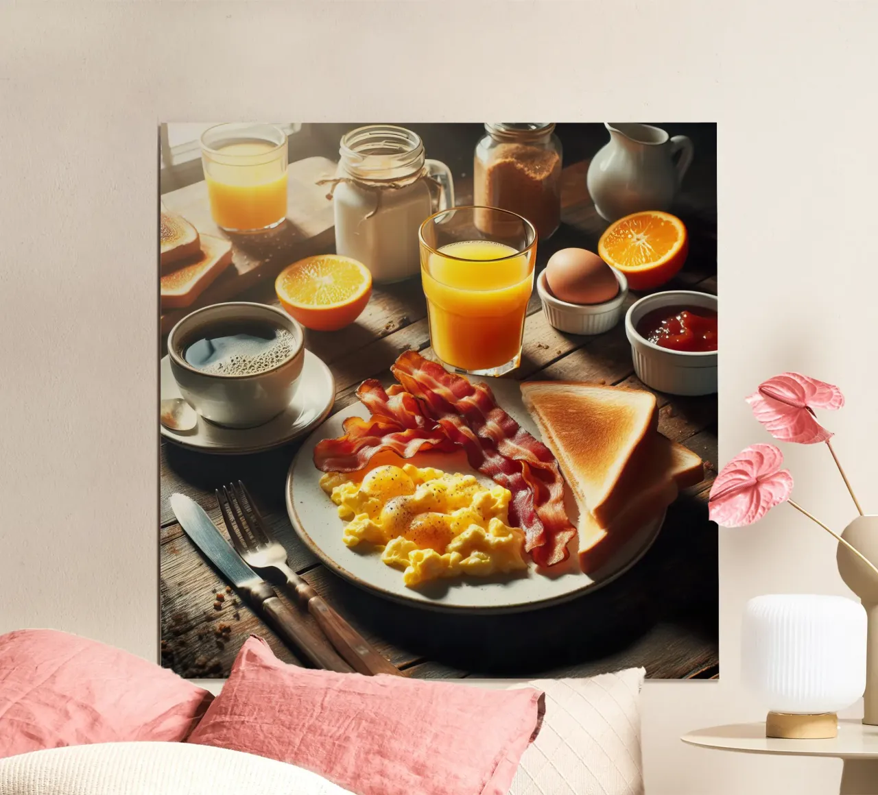 colazione all'inglese poster con telaio in plastica da 🥩 The tasty wall