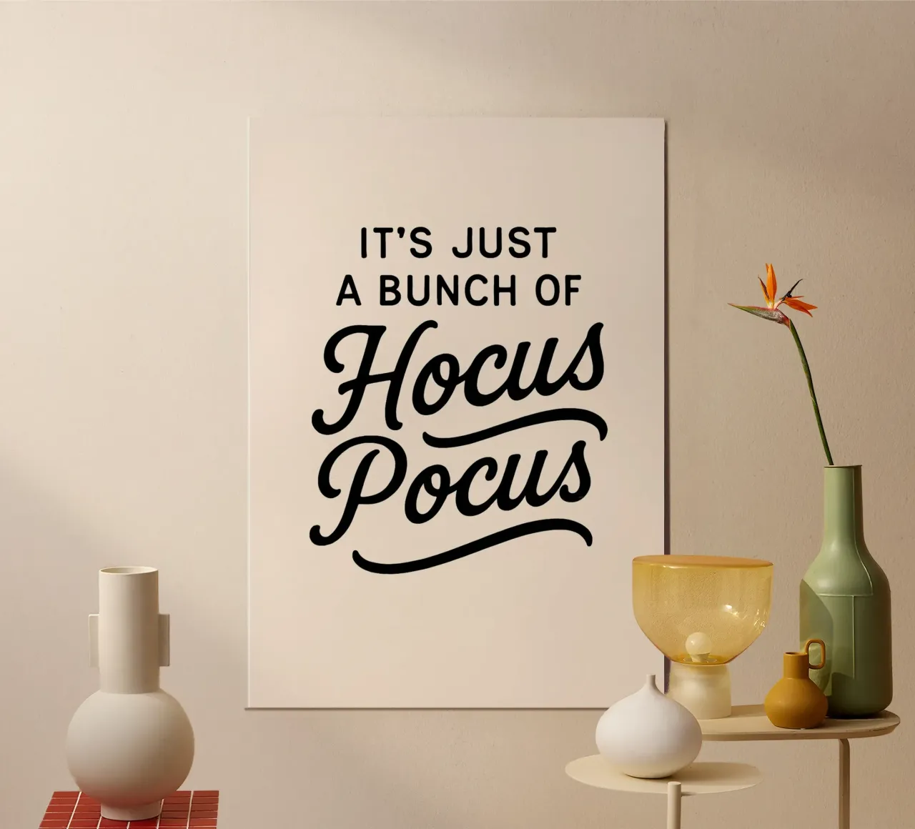 Poster con citazione di "Hocus Pocus", arte divertente di Halloween poster da vintagepod