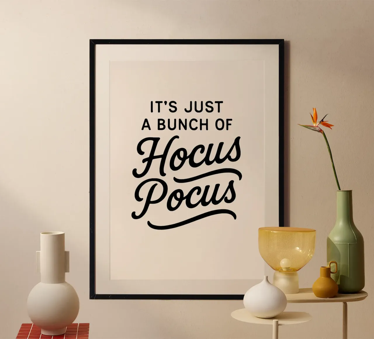 Poster con citazione di "Hocus Pocus", arte divertente di Halloween poster da vintagepod
