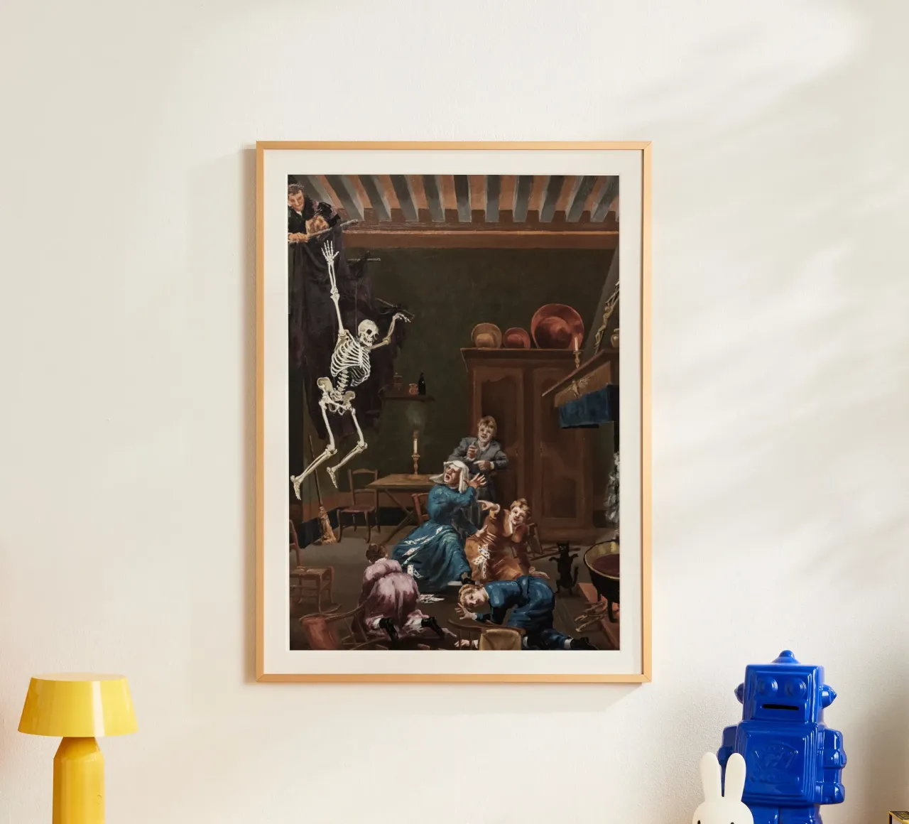 Il falso scheletro, dipinto d'epoca, interno gotico poster da vintagepod