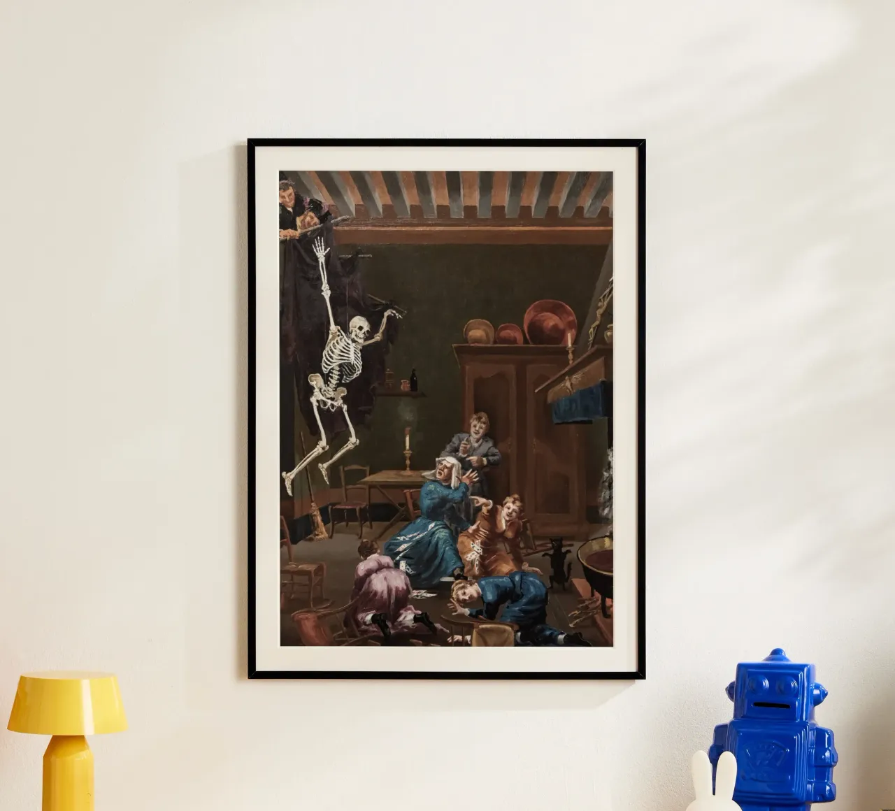 Il falso scheletro, dipinto d'epoca, interno gotico poster da vintagepod