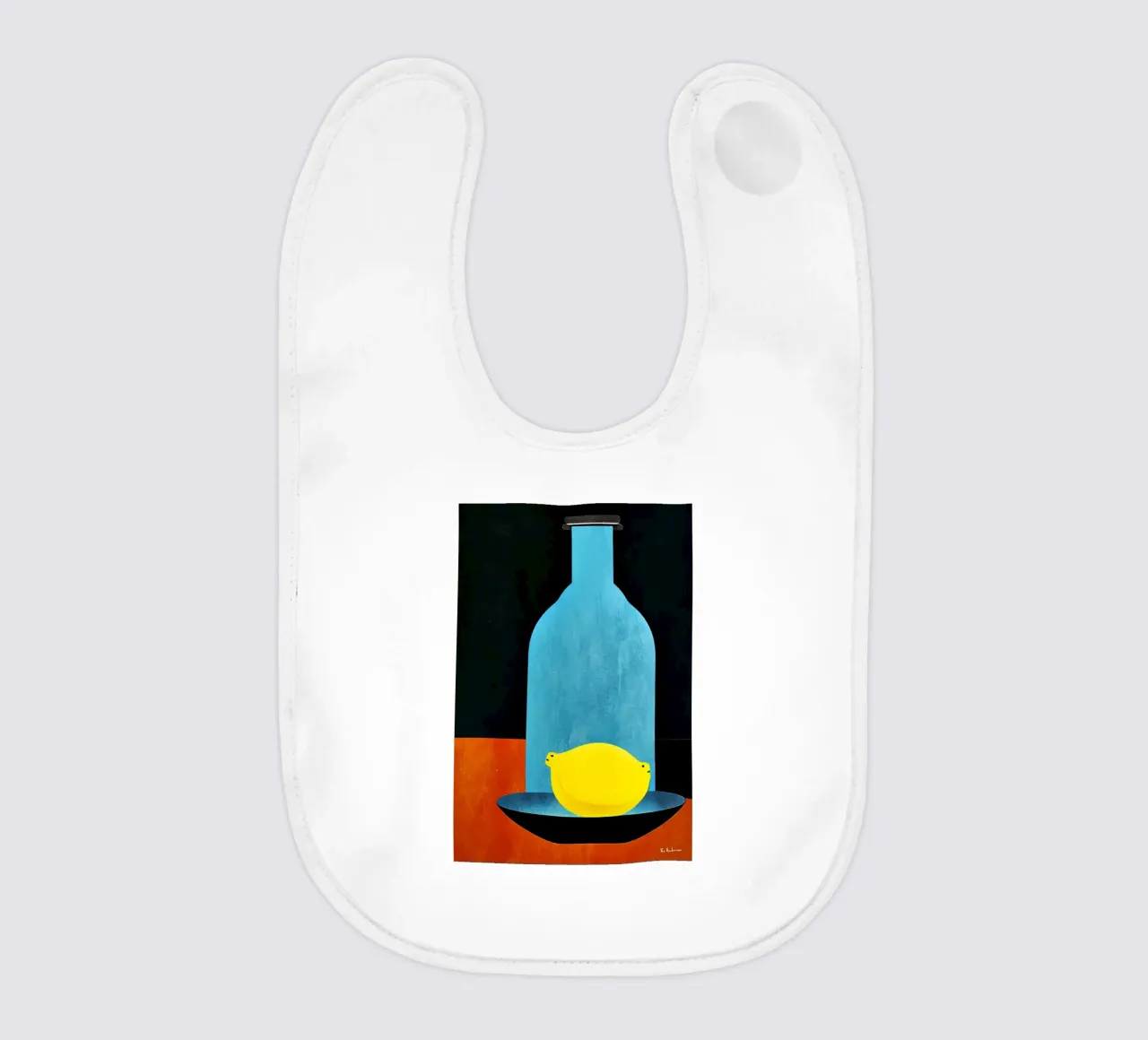 Blue Bottle With (Happy) Lemon bavaglino da Bo Anderson