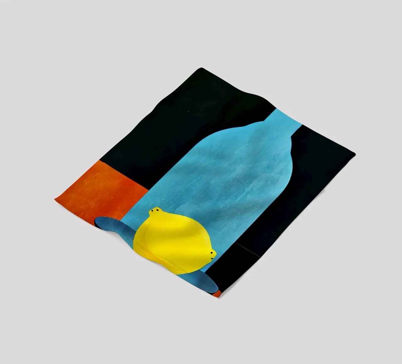 Blue Bottle With (Happy) Lemon coperta in pile da Bo Anderson
